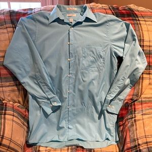 EUC MEN’s VanHeusen dress shirt, Regular fit 14.5 by 32/33-small, bright blue